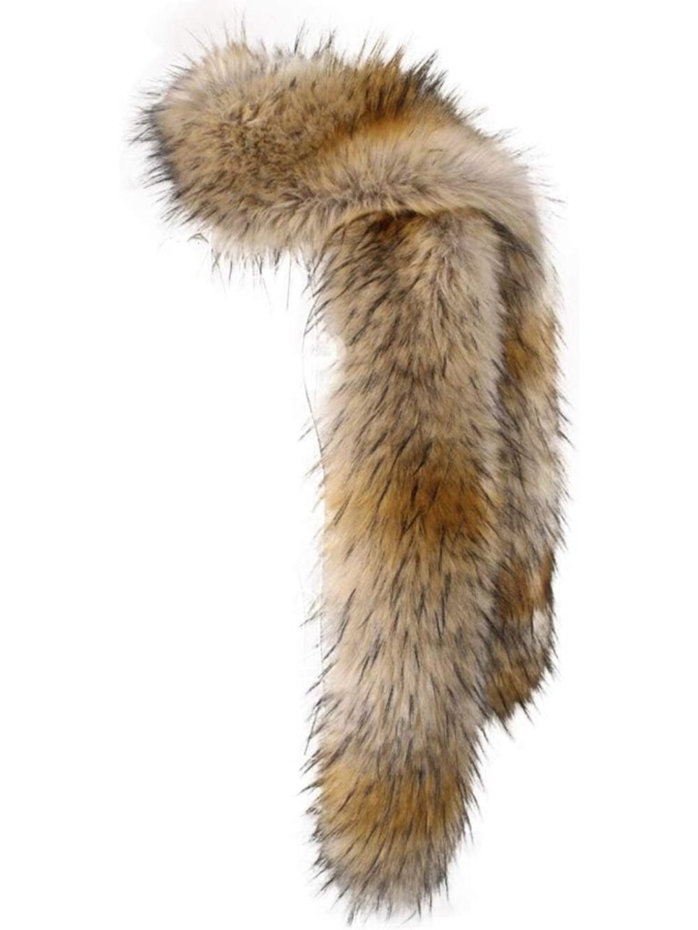 Extra Large Faux Fox Raccoon Fur Scarf Collar Stole Shawl for Women & Men